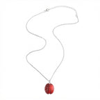 Red Brain Pendant Necklace with plastic components | NA721-01 | image 1