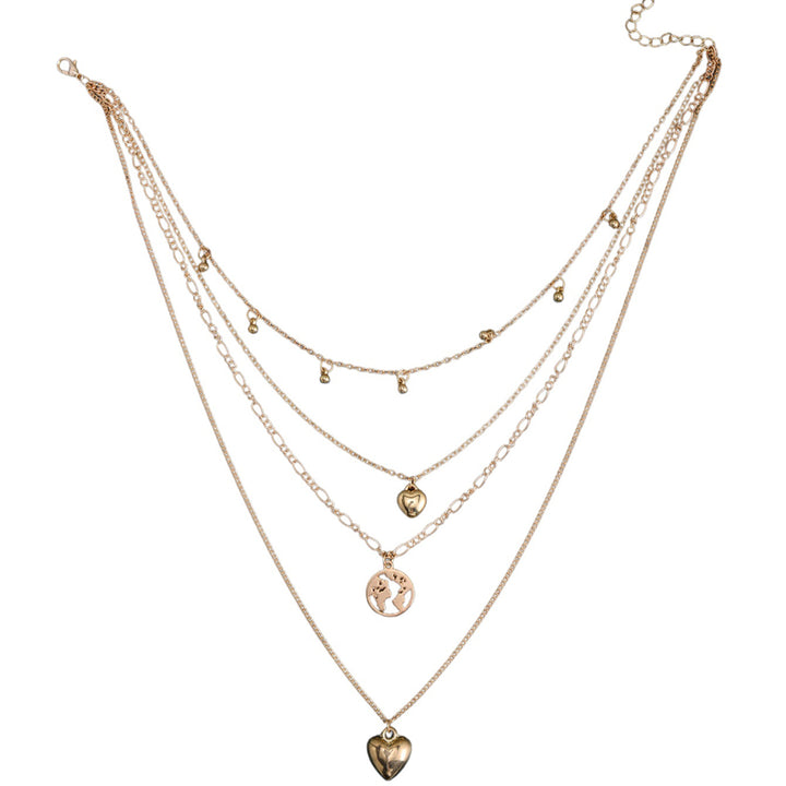 Gold-Tone Heart Layered Necklace