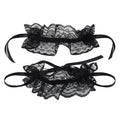 Black Lace Tie Anklet with polyester details | JL7373-01 | image 1