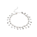 Silver-Tone Heart Layered Anklet with zinc alloy details | JL7389-01 | image 1