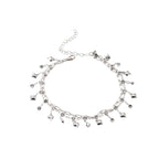 Silver-Tone Heart Layered Anklet with zinc alloy details | JL7389-01 | image 1