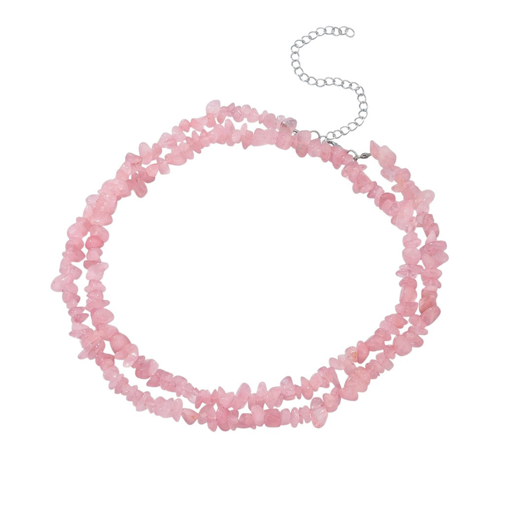 Magenta Natural Stone Waist Chain with stone beads | BCN0020-06 | image 1