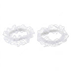 White Lace Stretch Anklet with polyester details | JL7372-01 | image 1