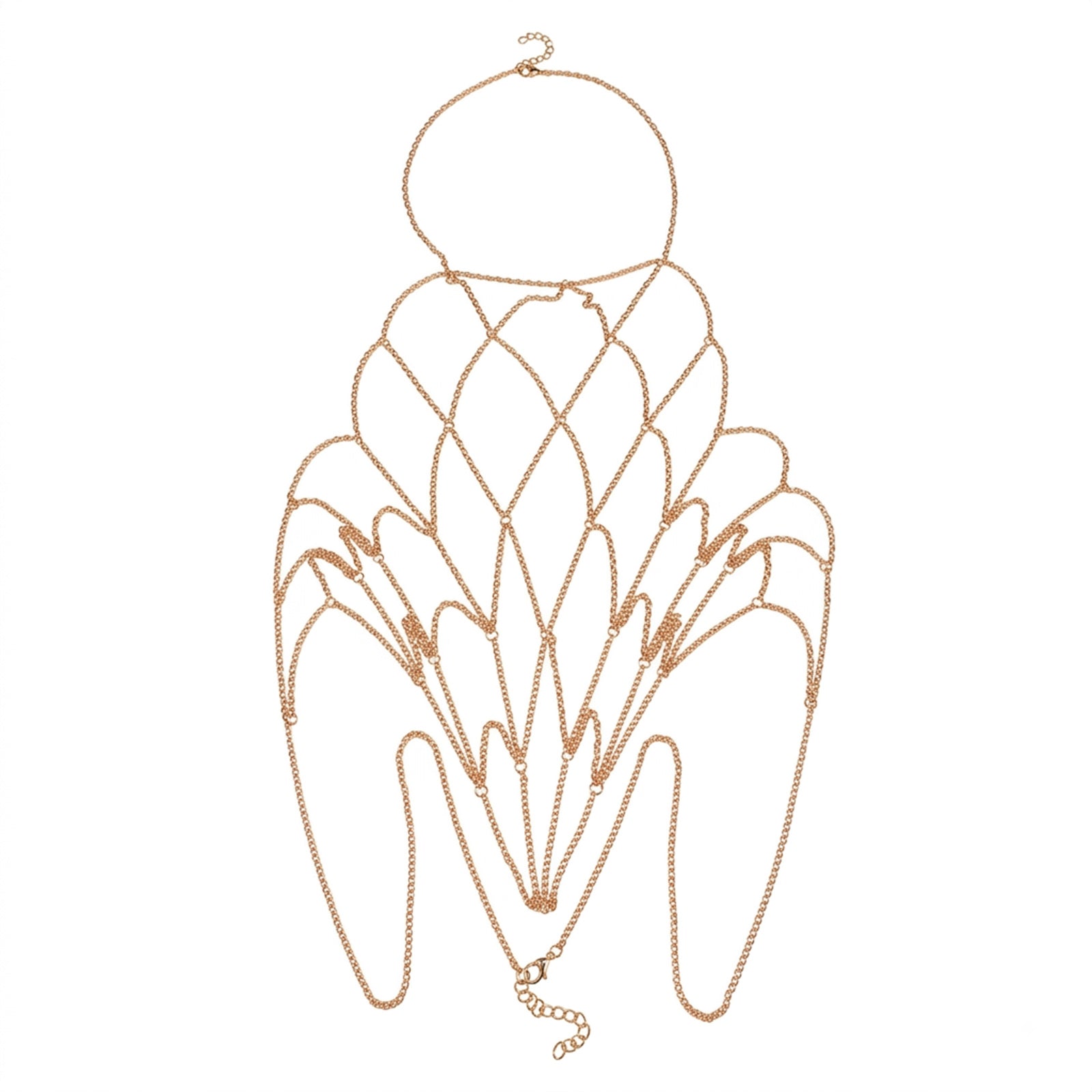 Gold-Tone Mesh Costume Body Chain with zinc-alloy details | BCN0200-02 | image 1