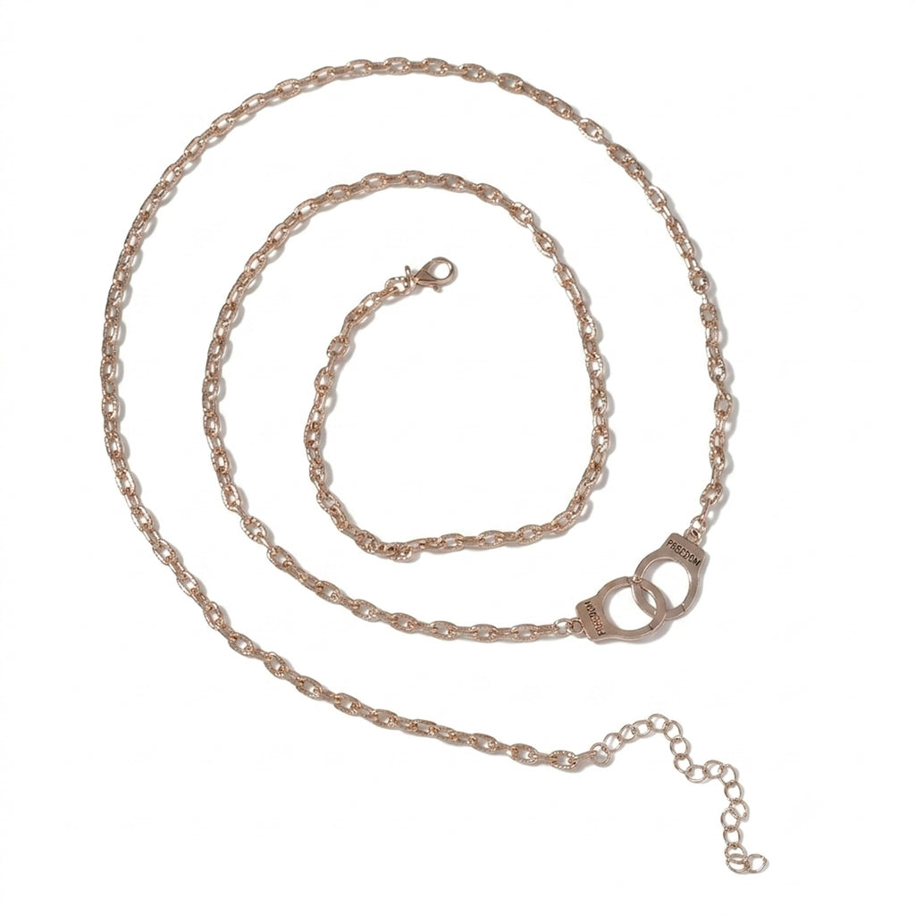 Silver-Tone Handcuff Body Chain with zinc-alloy details | BCN0283-01 | image 1