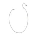 Silver-Tone Flat Snake Chain Necklace with zinc-alloy hardware | NA695-01 | image 1