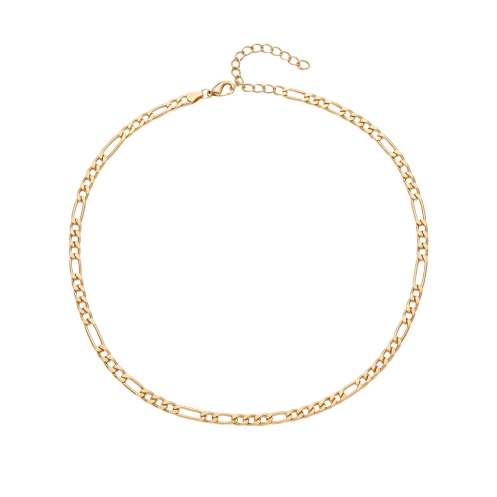 Gold-Tone Layered Chain Necklace with zinc-alloy hardware | NA465-01 | image 1