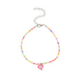 Multicolor Beaded Heart Eye Anklet with polyester details | JL7358-01 | image 1