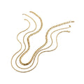 Gold-Tone Chain Necklace Set with zinc-alloy hardware | NA928-01 | image 1