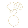 Gold-Tone Crystal Body Chain with zinc-alloy details | BCN0397-01 | image 1