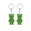 Two-piece green frog plush keychain set | KCA069-02 | image 1