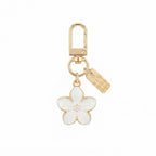 White Cherry Blossom Gold-Tone Disc