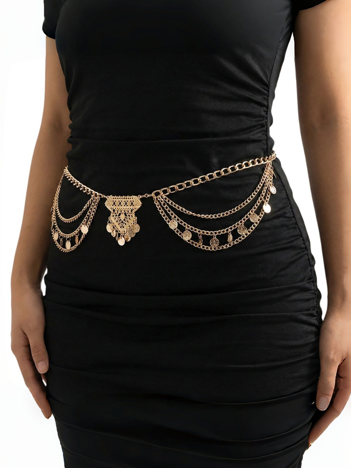 Gold-Tone Bohemian Waist Chain with zinc-alloy details | BCN0237-01 | image 2