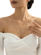 Gold-Tone Costume Body Chain with zinc-alloy details | BCN0202-02 | image 2