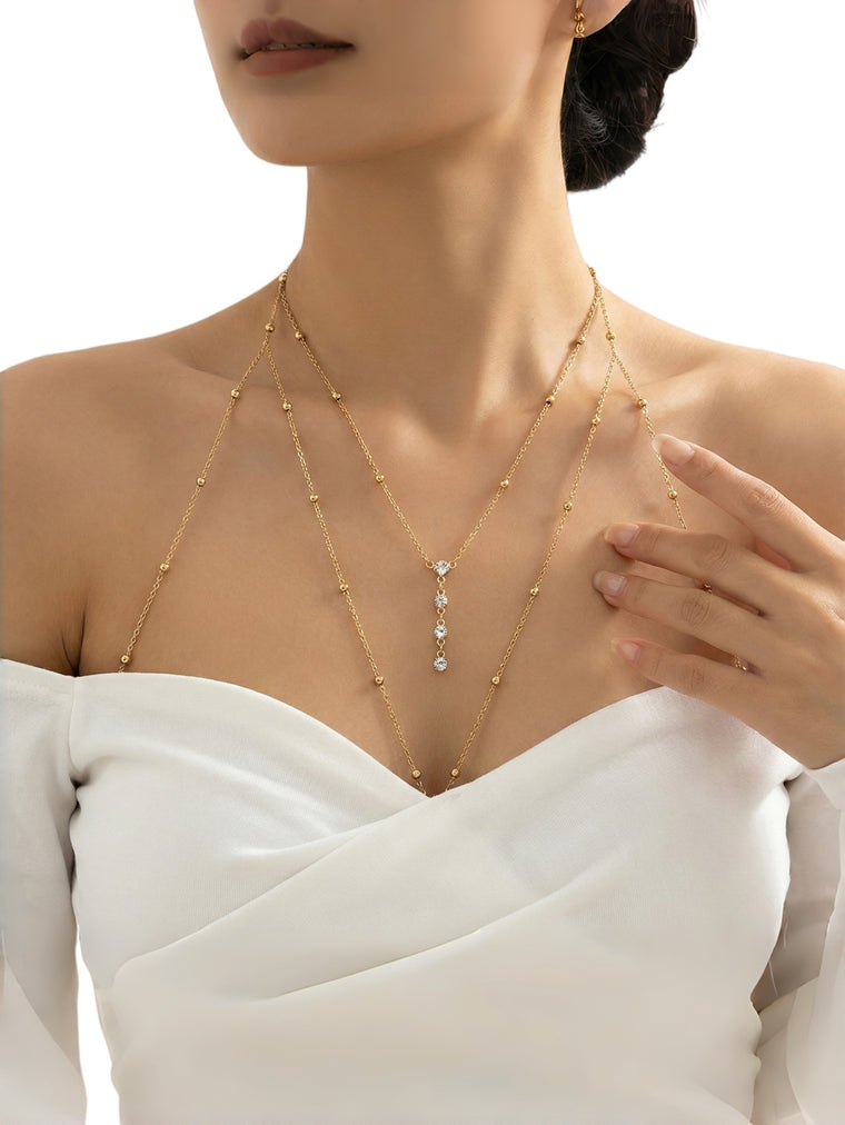 Gold-Tone Costume Body Chain with zinc-alloy details | BCN0202-02 | image 2