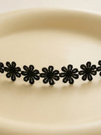 Black Lace Blossom Choker with lace | N3420 | image 2
