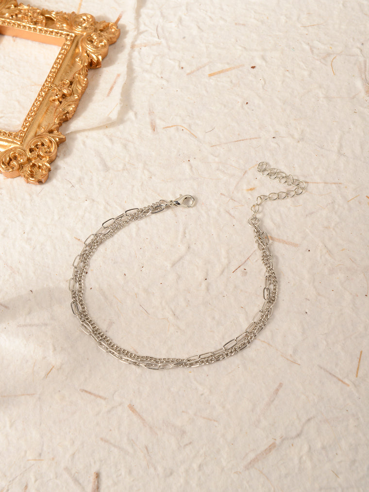 Triple-Layer Chain Anklet with zinc alloy details | JL7382-01 | image 2
