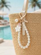 Petal bow keychain with decorative beads | KCA056-04 | image 2