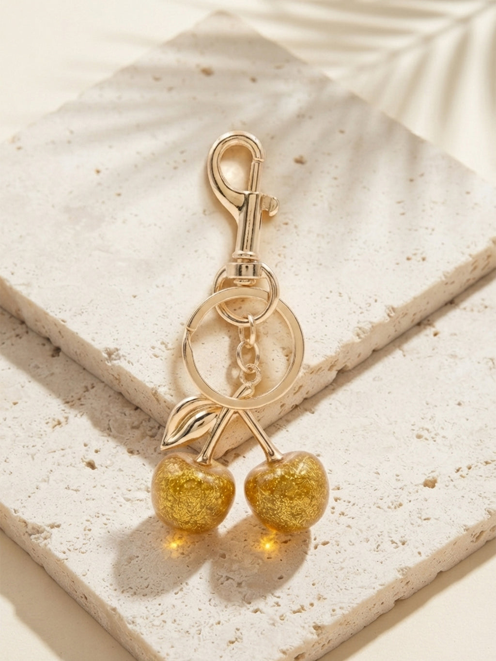 Crystal-look cherry keychain and bag charm | KCA084-01 | image 2