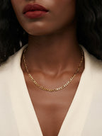 Gold-Tone Layered Chain Necklace with zinc-alloy hardware | NA465-01 | image 2