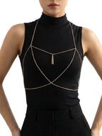Gold-Tone Costume Body Chain with zinc-alloy details | BCN0205-01 | image 2