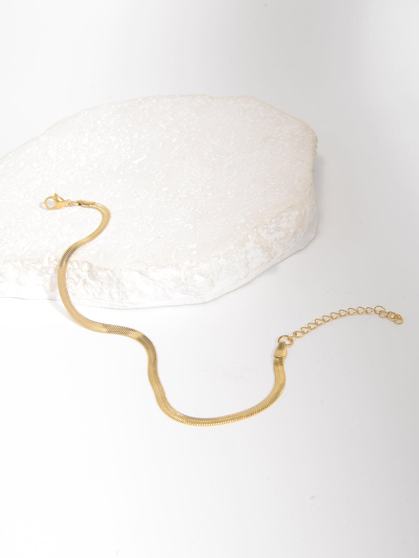 Stainless Steel Flat Chain Anklet with stainless steel details | JL7415-01 | image 2