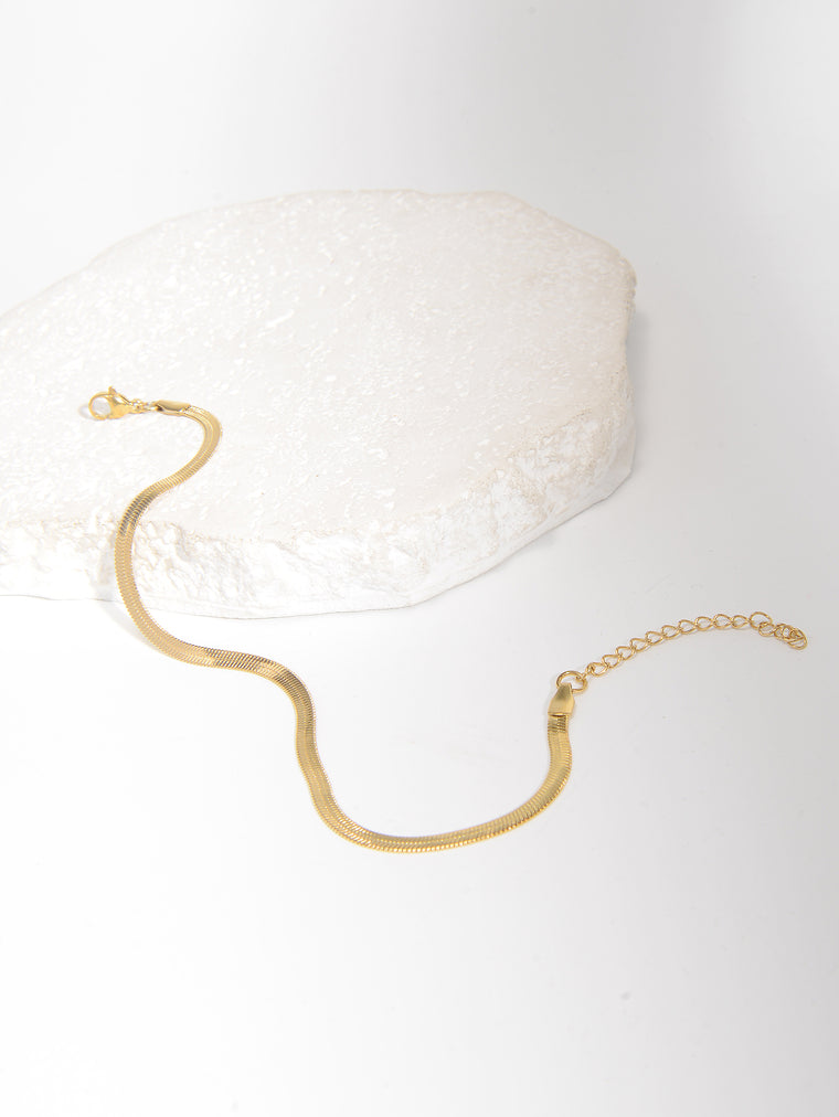 Stainless Steel Flat Chain Anklet with stainless steel details | JL7415-01 | image 2