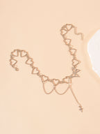 Silver-Tone Butterfly Heart Necklace with zinc-alloy hardware | NA592-01 | image 2