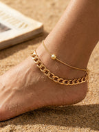 Vintage Bead Chain Anklet Set with zinc alloy details | JL7426-01 | image 2