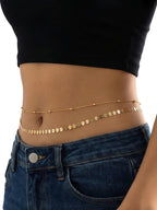 Gold-Tone Sequin Bead Waist Chain Set with iron details | BCN0826-02 | image 2