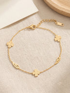 Four-Leaf Clover Wing Anklet with stainless steel details | JL7434-01 | image 3
