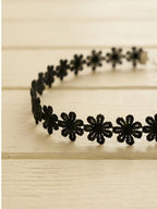Black Lace Blossom Choker with lace | N3420 | image 3