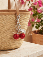 Red resin cherry keychain and bag charm | KCA084-02 | image 3