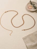 Gold-Tone Double-Layer Zircon Waist Chain with zinc-alloy details | BCN0282-01 | image 3