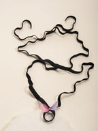 Blue Magenta Butterfly Wrap Anklet with elastic band details | JL7403-01 | image 3