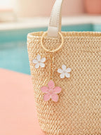 Pink and white cherry blossom keychain | KCA070-07 | image 3
