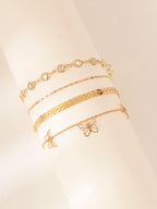 Butterfly Chain Anklet Set with zinc alloy details | JL7356-01 | image 3