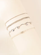 Heart Seed Bead Anklet Set with zinc alloy details | JL7345-05 | image 3