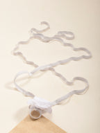 White Flower Wrap Anklet with elastic band details | JL7408-01 | image 3