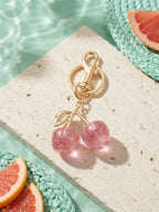 Pink cherry keychain and bag charm | KCA084-05 | image 3