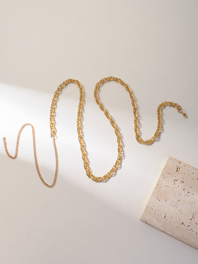 Gold-Tone Classic Chain Waist Chain with zinc-alloy details | BCN0291-01 | image 3