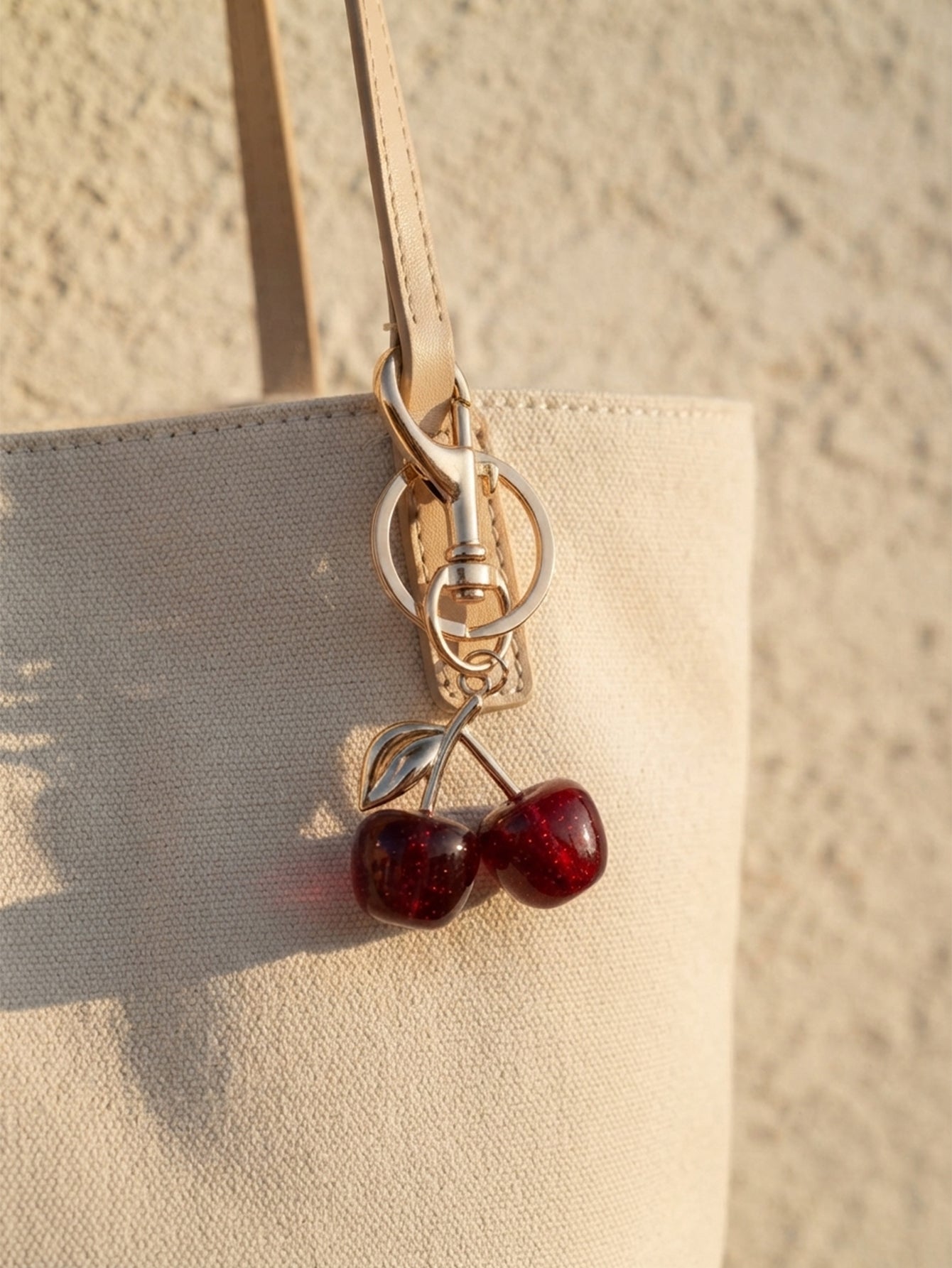 Red cherry keychain and bag charm | KCA084-04 | image 3