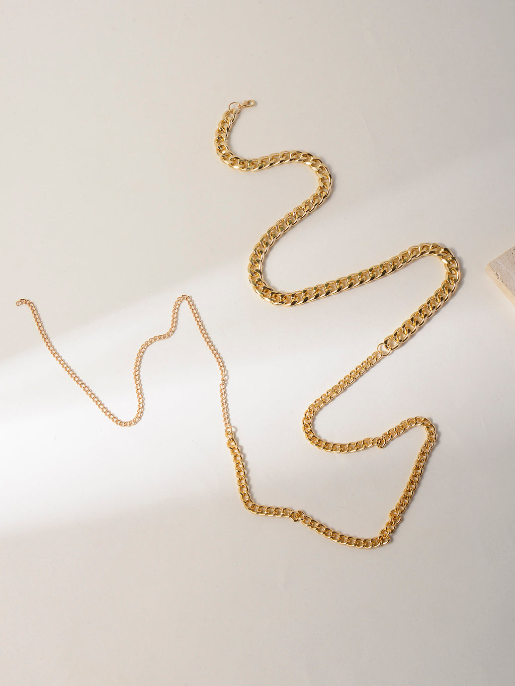 Gold-Tone Asymmetric Waist Chain with zinc-alloy details | BCN0290-01 | image 3