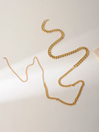 Gold-Tone Asymmetric Waist Chain with zinc-alloy details | BCN0290-01 | image 3