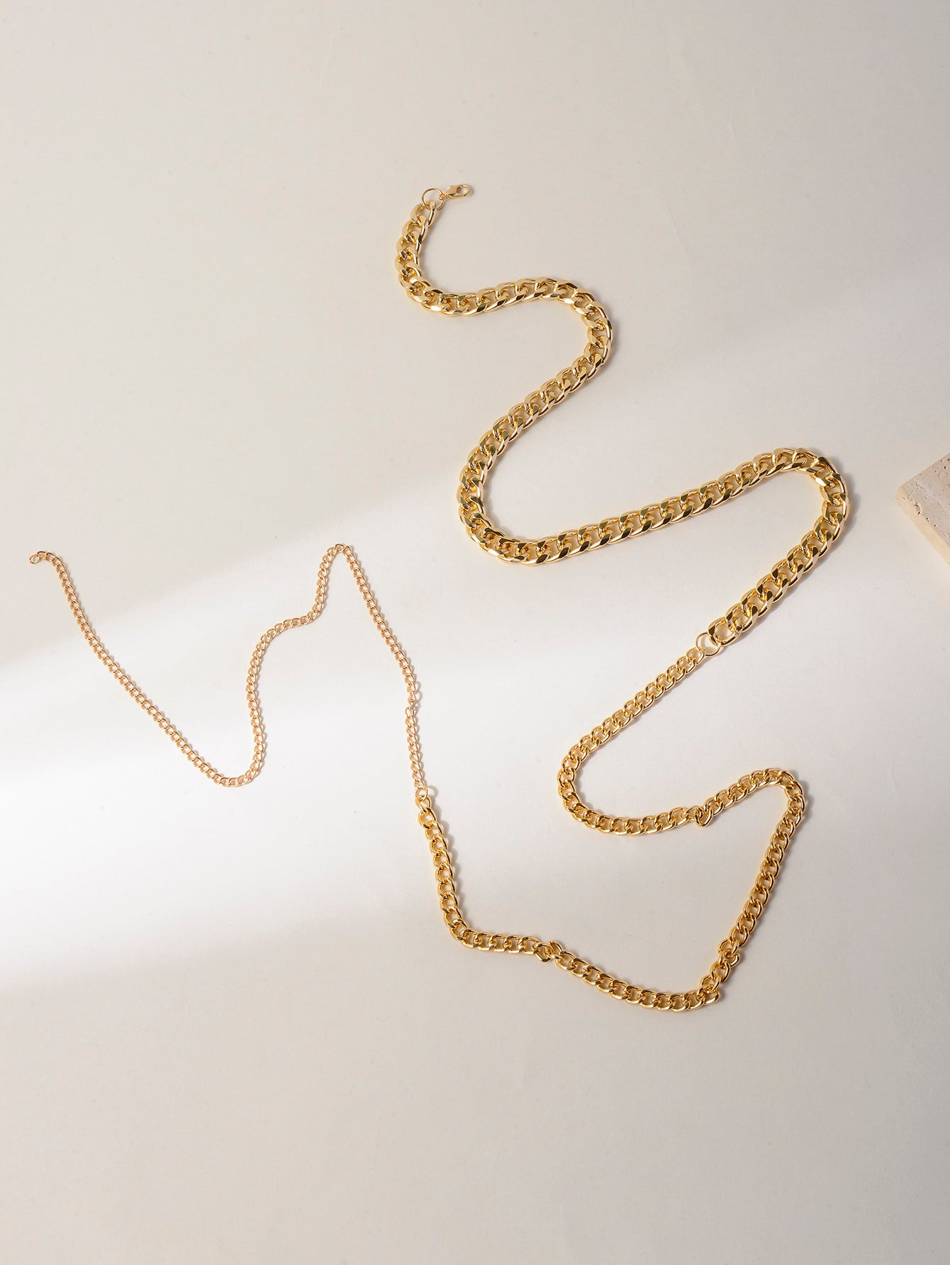 Gold-Tone Asymmetric Waist Chain with zinc-alloy details | BCN0290-01 | image 3