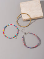 Shell Charm Cord Anklet Set with plastic details | JL7306-01 | image 3