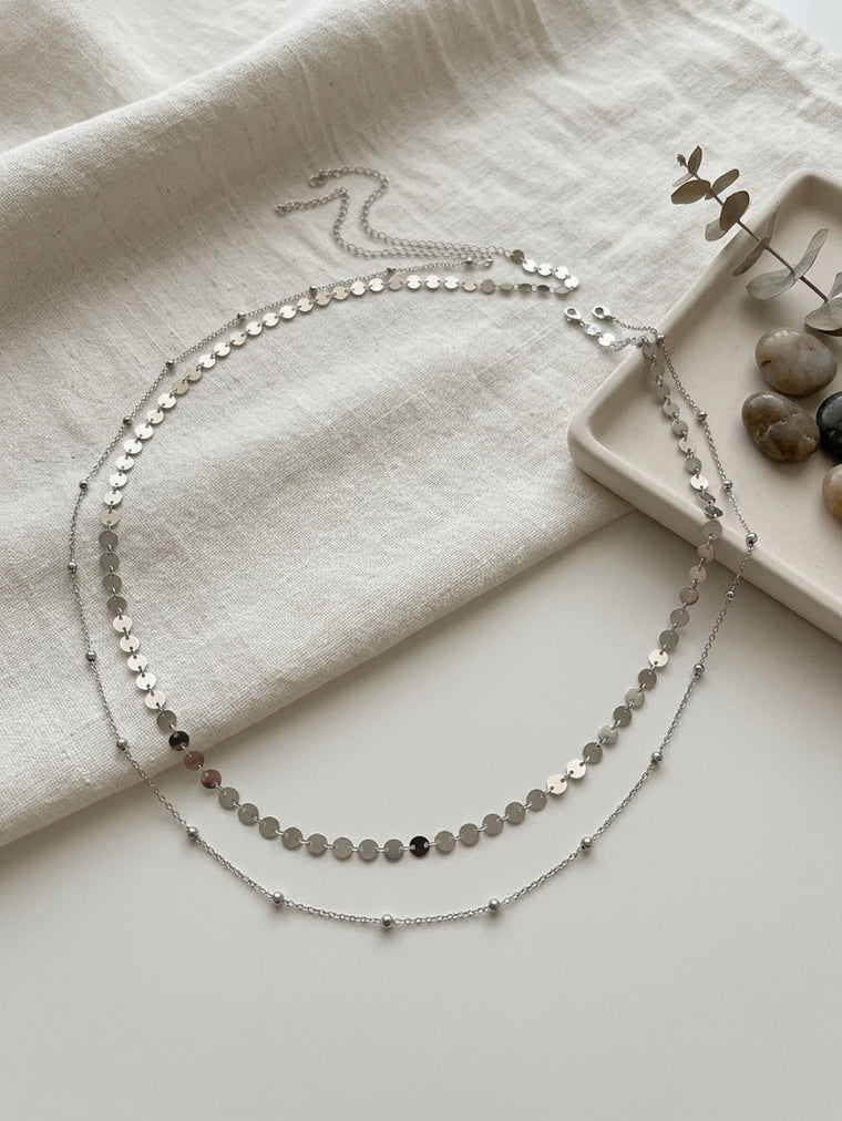 Silver-Tone Sequin Bead Waist Chain Set with stainless-steel details | BCN0826-01 | image 3