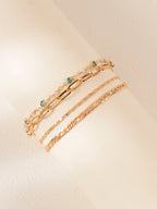 Gold-Tone Multi-Layer Chain Anklet with zinc alloy details | JL7325-01 | image 3