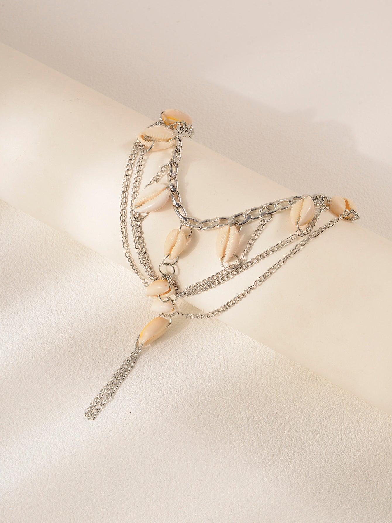 Silver-Tone Shell Toe Anklet with zinc alloy details | JL7330-01 | image 3