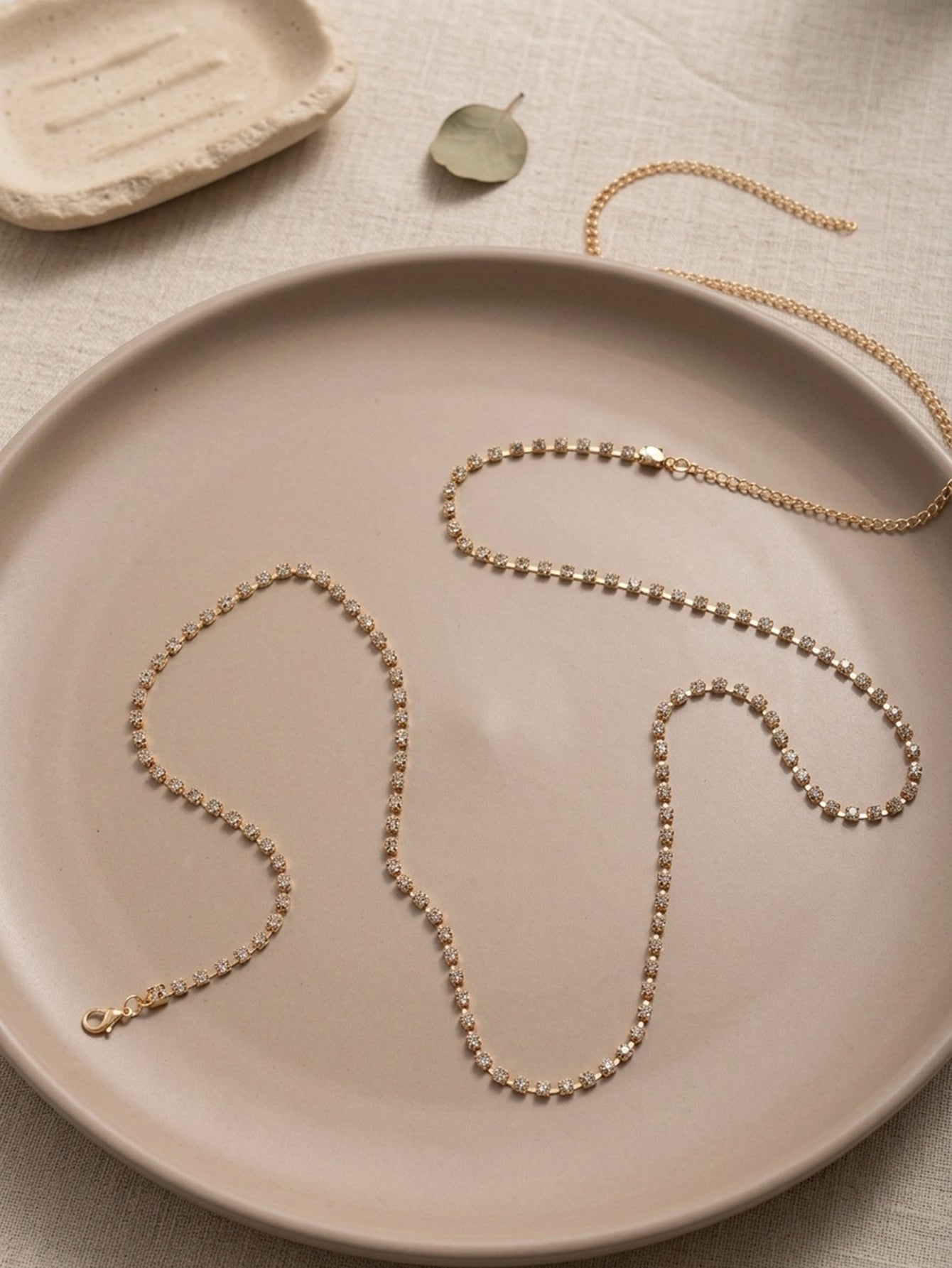 Gold-Tone Prong-Set Zircon Waist Chain with synthetic zircon details | BCN0281-01 | image 3